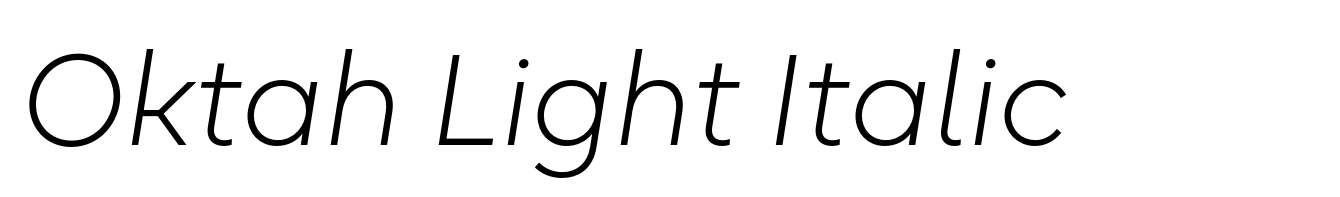 Oktah Light Italic